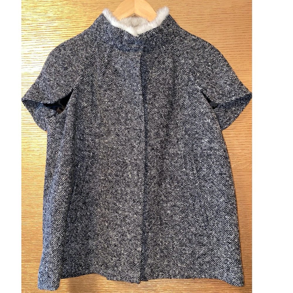 PRADA GRAY STYLISH WOOL MINK JACKET SIZE 38